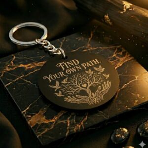 Signature Black Acrylic Keychain