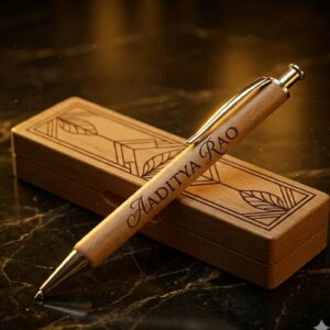 Natural Bamboo Signature Pen with Case