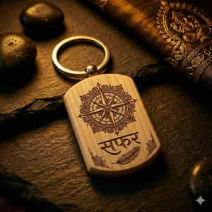 Classic Natural Wood Keychain