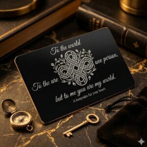 Signature Black Acrylic Wallet/Love Note Card