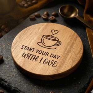 Classic Natural Wood Coaster (1 pc)